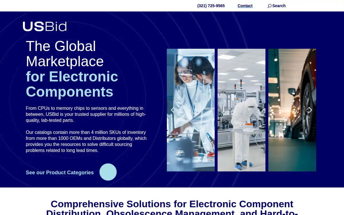 Homepage of Usbid Incorporated