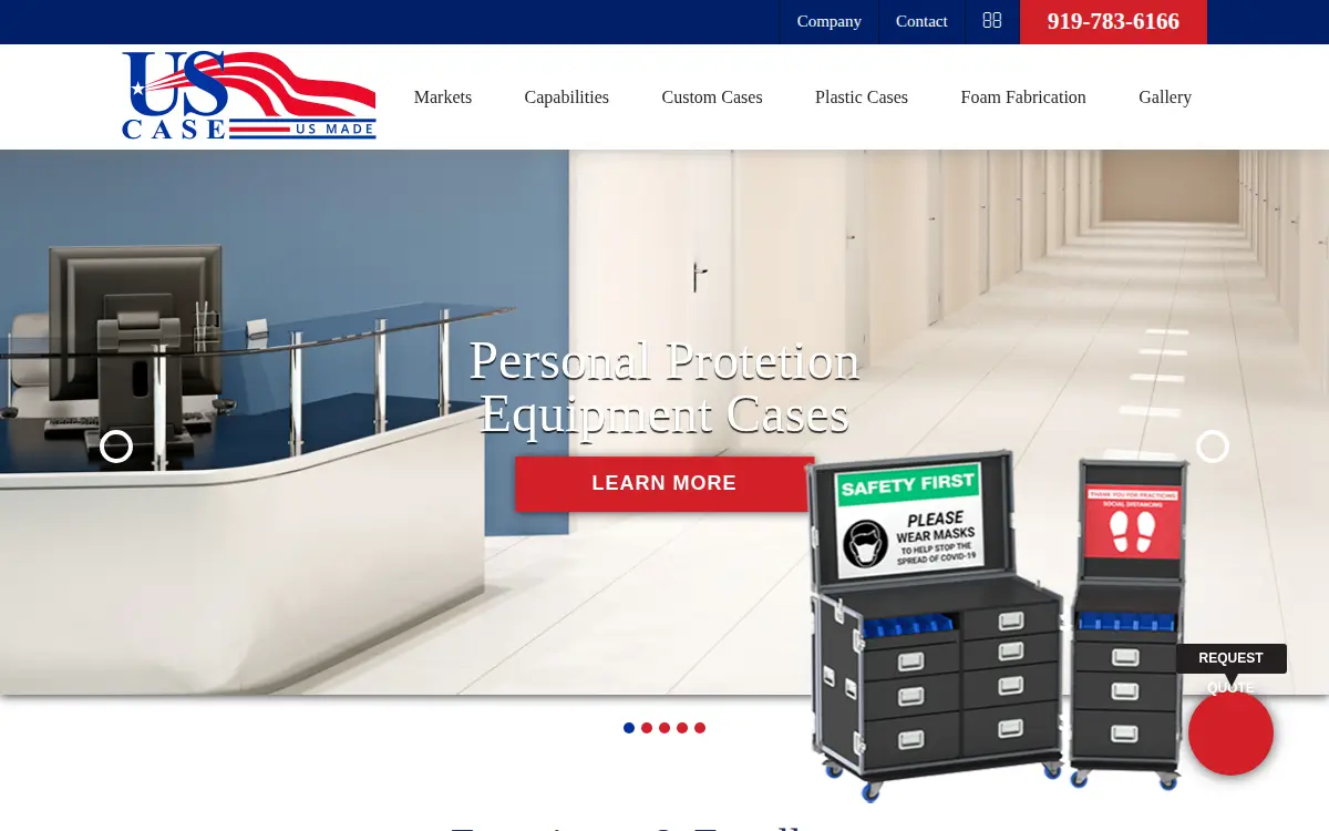 Homepage of US Case Corporation