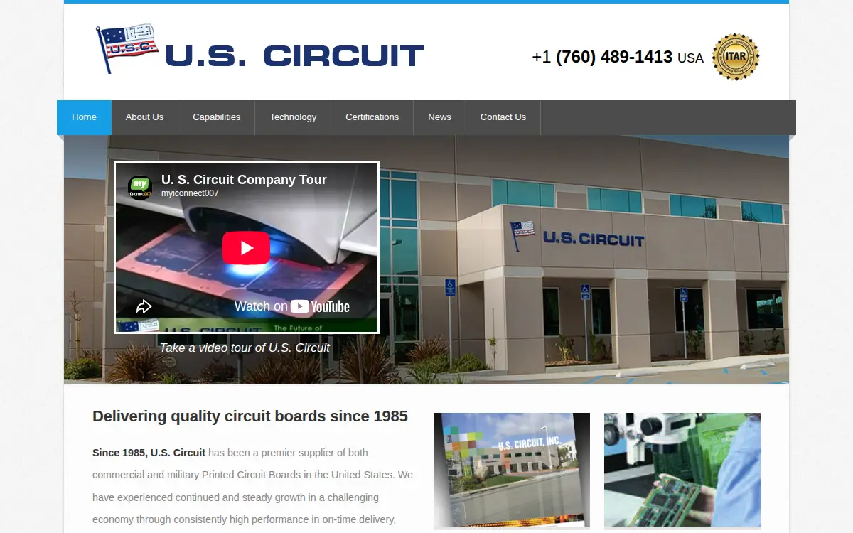 Homepage of U. S. Circuit INC.