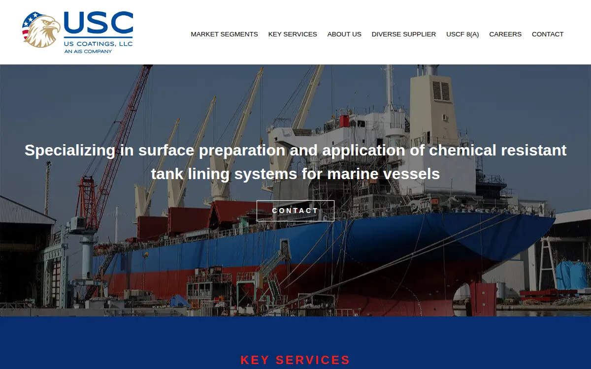 Homepage of US Coatings, LLC