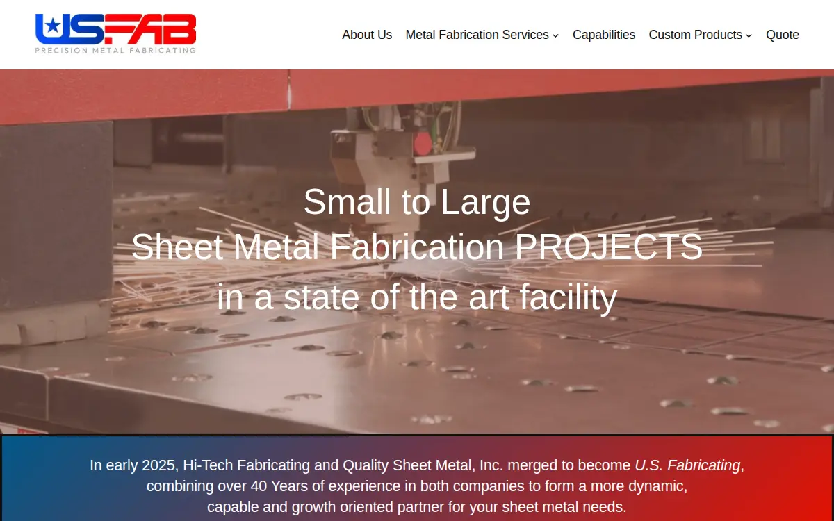 Homepage of U.s. Fabricating LLC