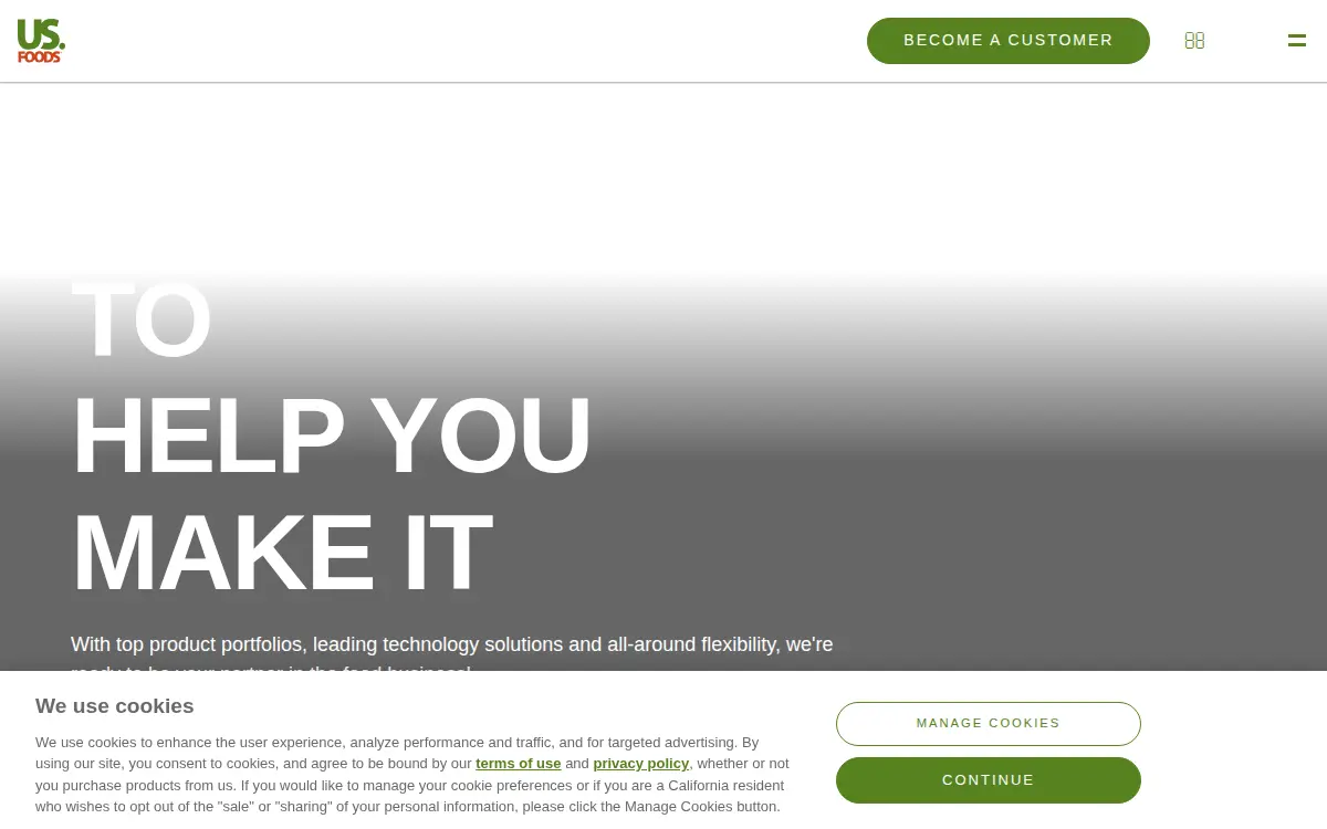 Homepage of US Foods INC