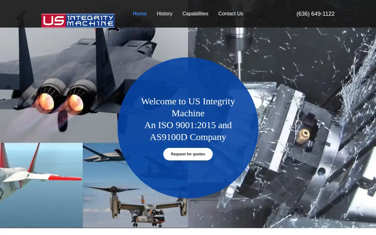 Homepage of US Integrity Machine LLC