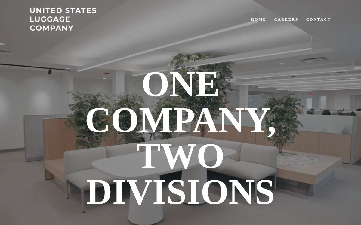 Homepage of United States Luggage Company, LLC