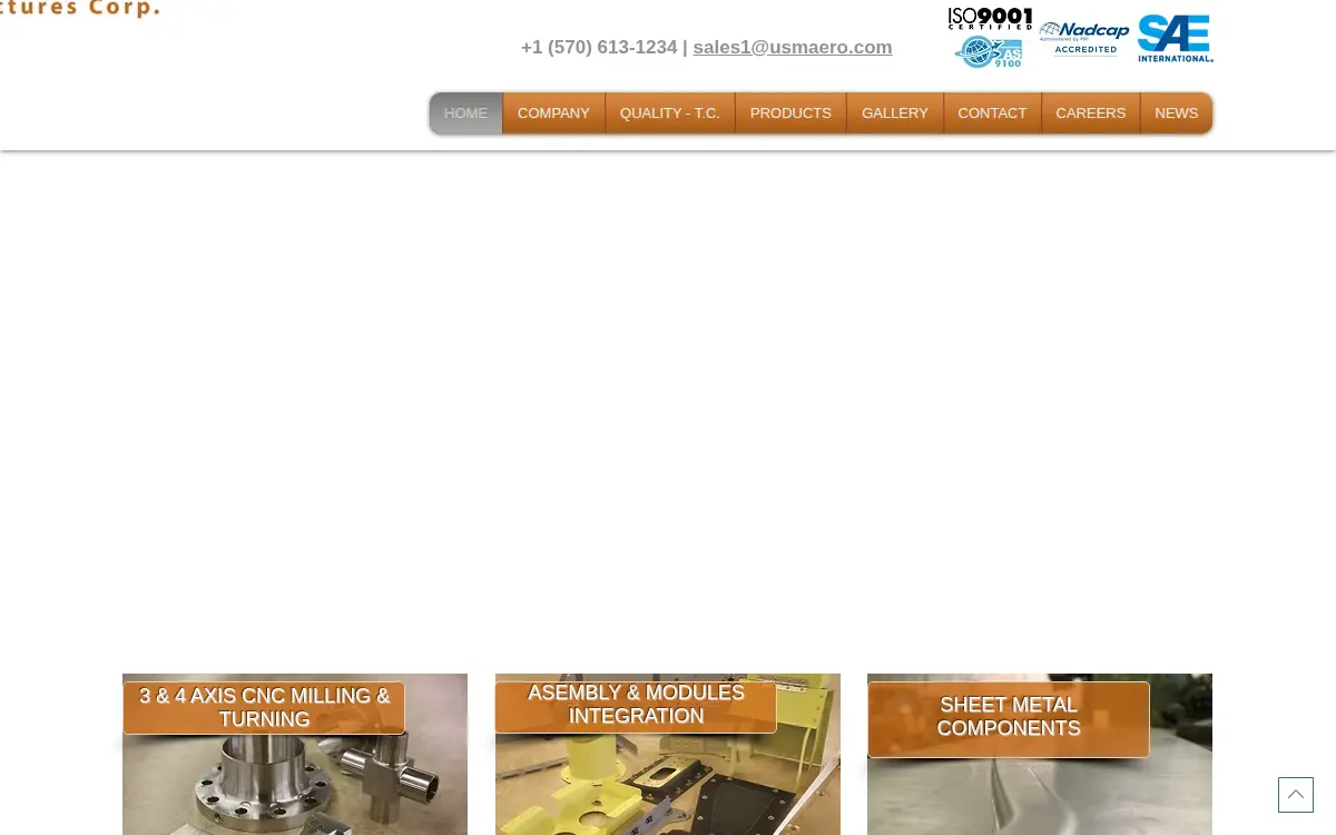 Homepage of Usm Aerostructures, CORP
