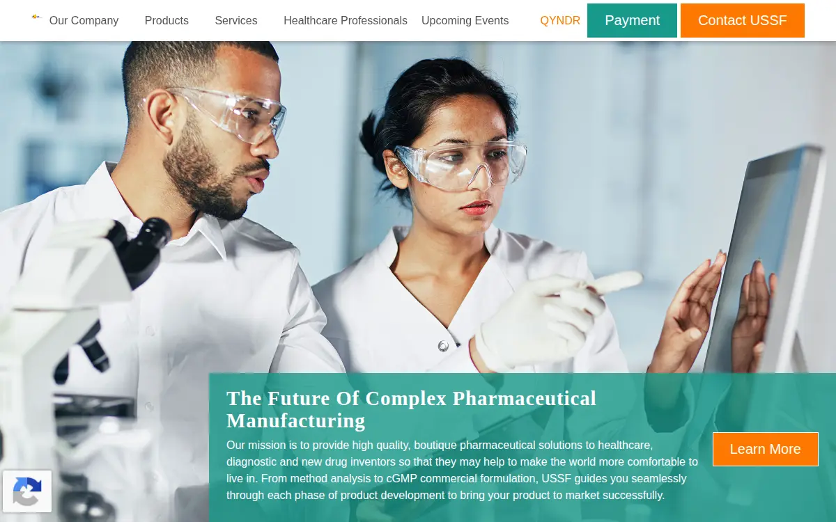 Homepage of US Specialty Formulations LLC