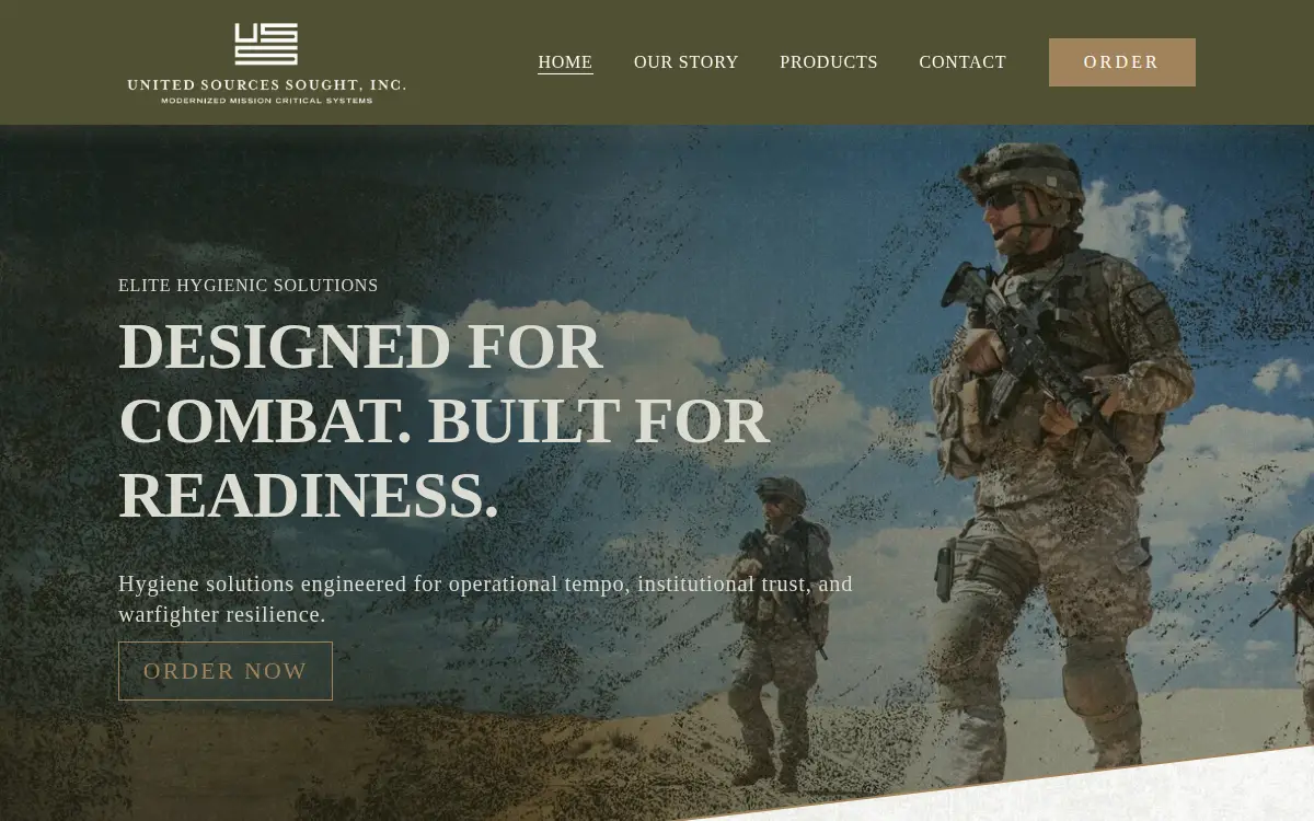 Homepage of United Sources Sought INC