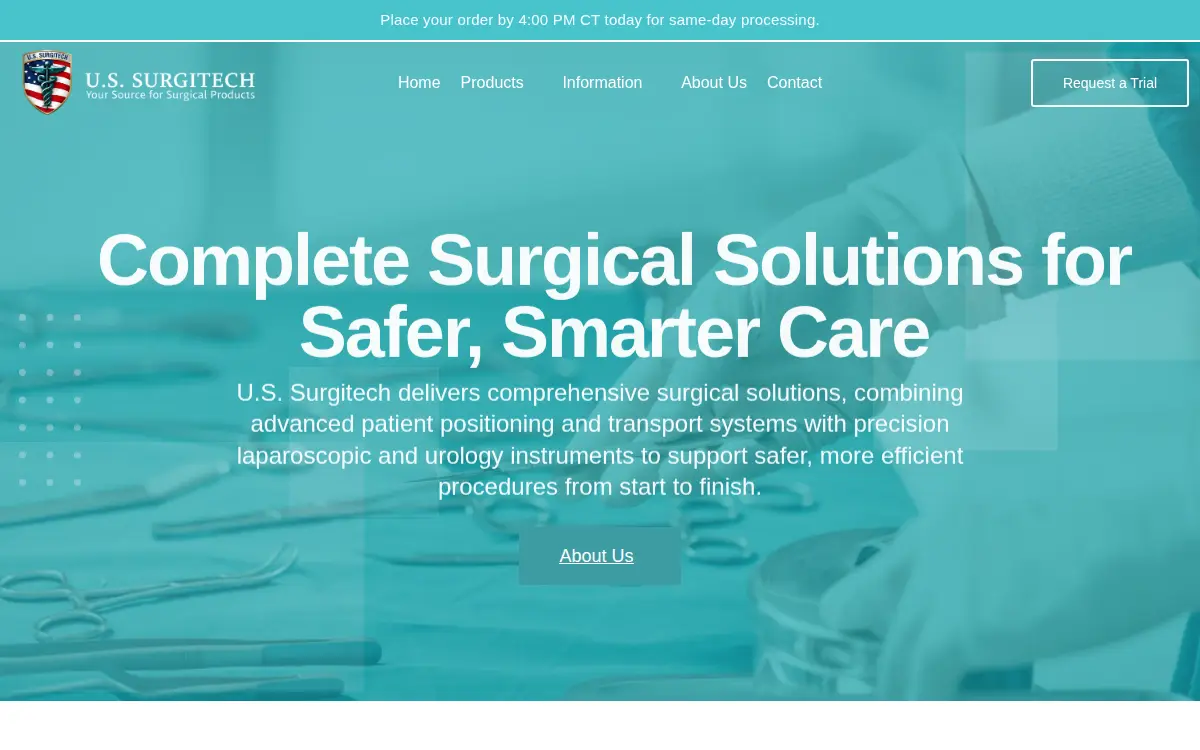 Homepage of US Surgitech INC