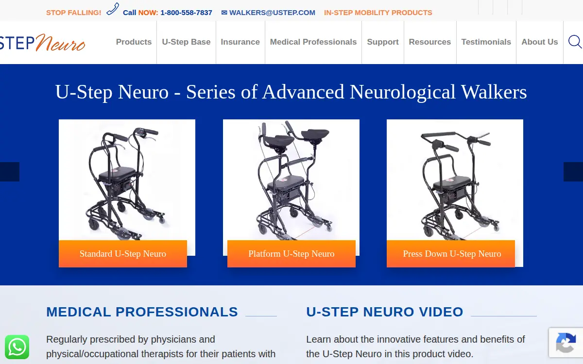 Homepage of In-step Mobility Products INC