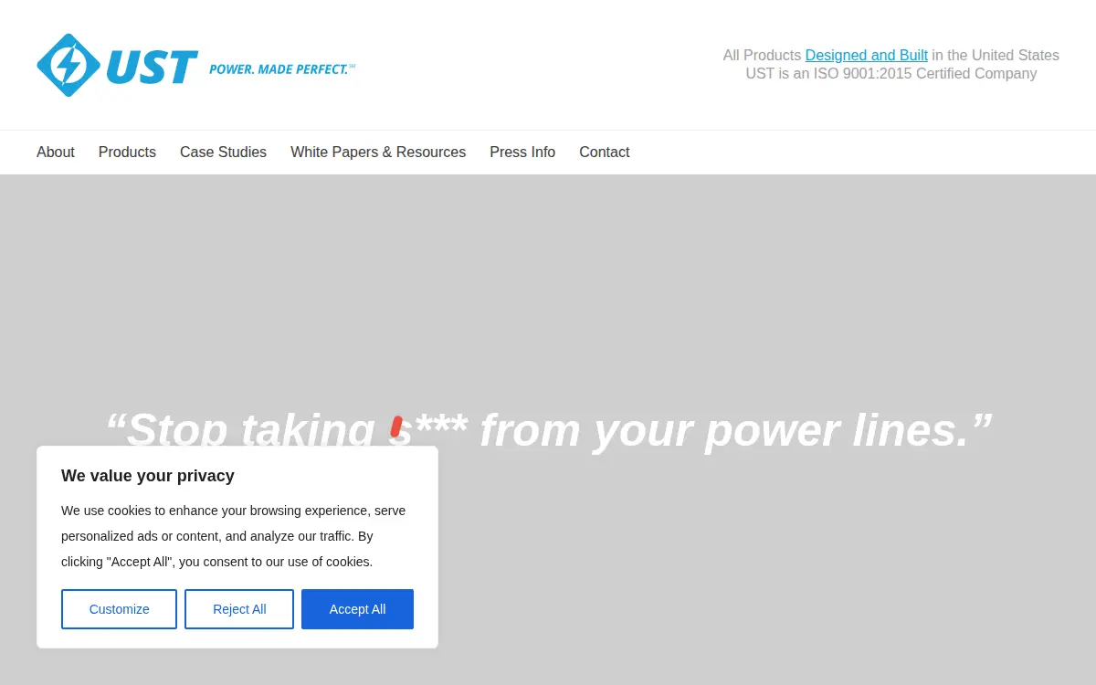 Homepage of Utility Systems Technologies, INC.