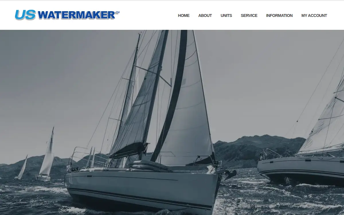 Homepage of US Watermaker, INC.