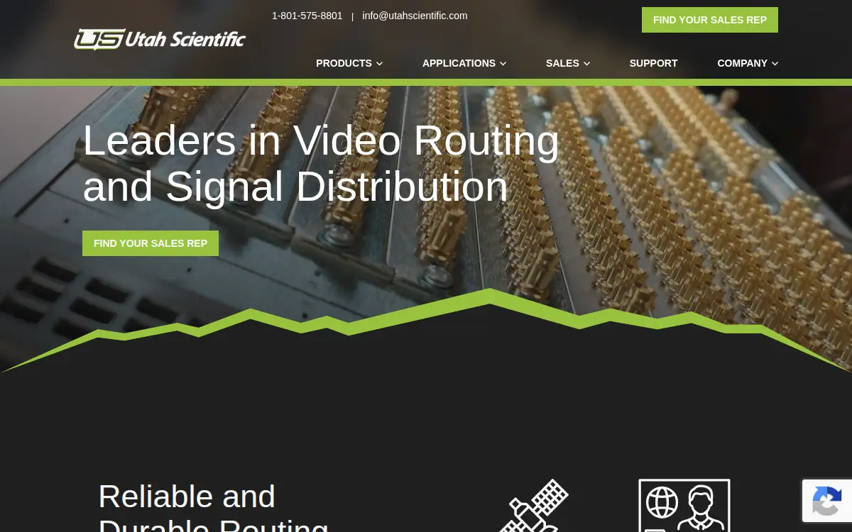 Homepage of Utah Scientific, INC