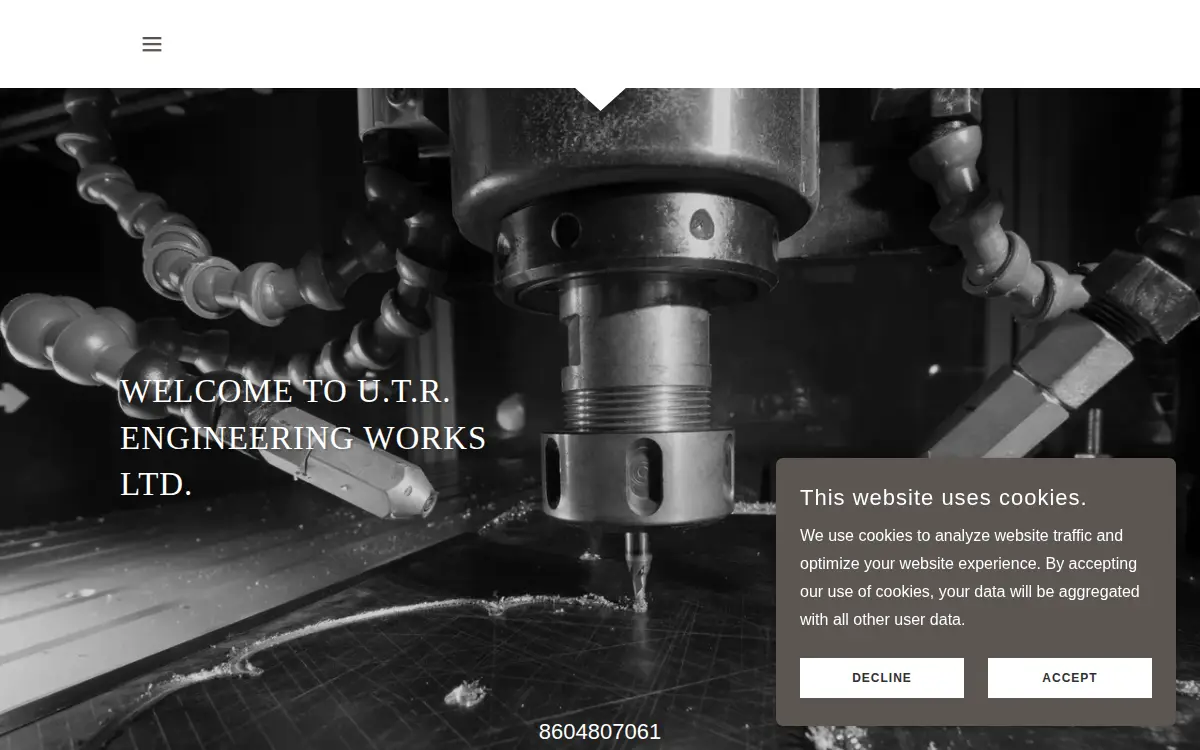 Homepage of U.t.r. Engineering Works LTD. Liability CO.