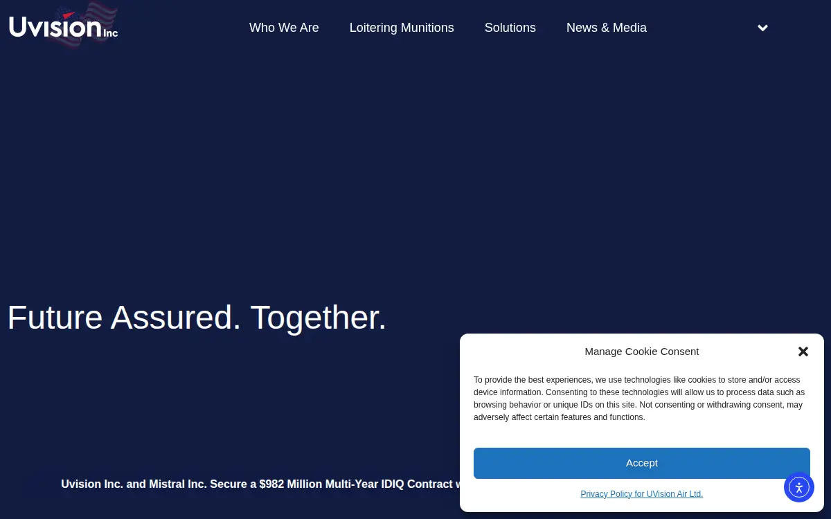 Homepage of Uvision (usa) CORP.
