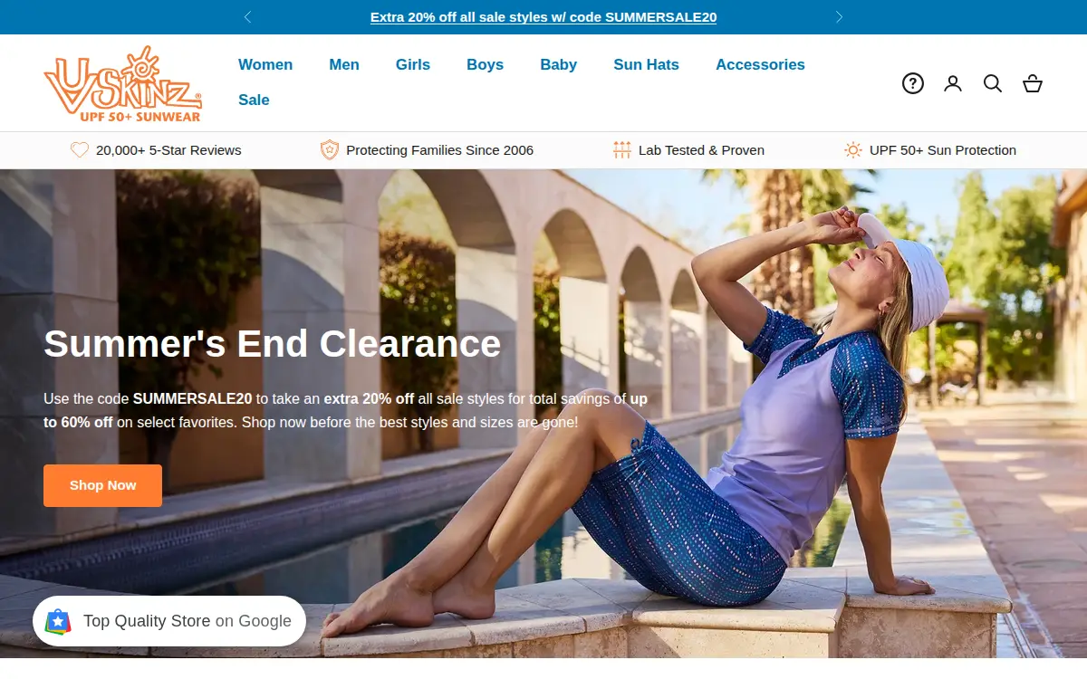 Homepage of Uv Skinz, INC