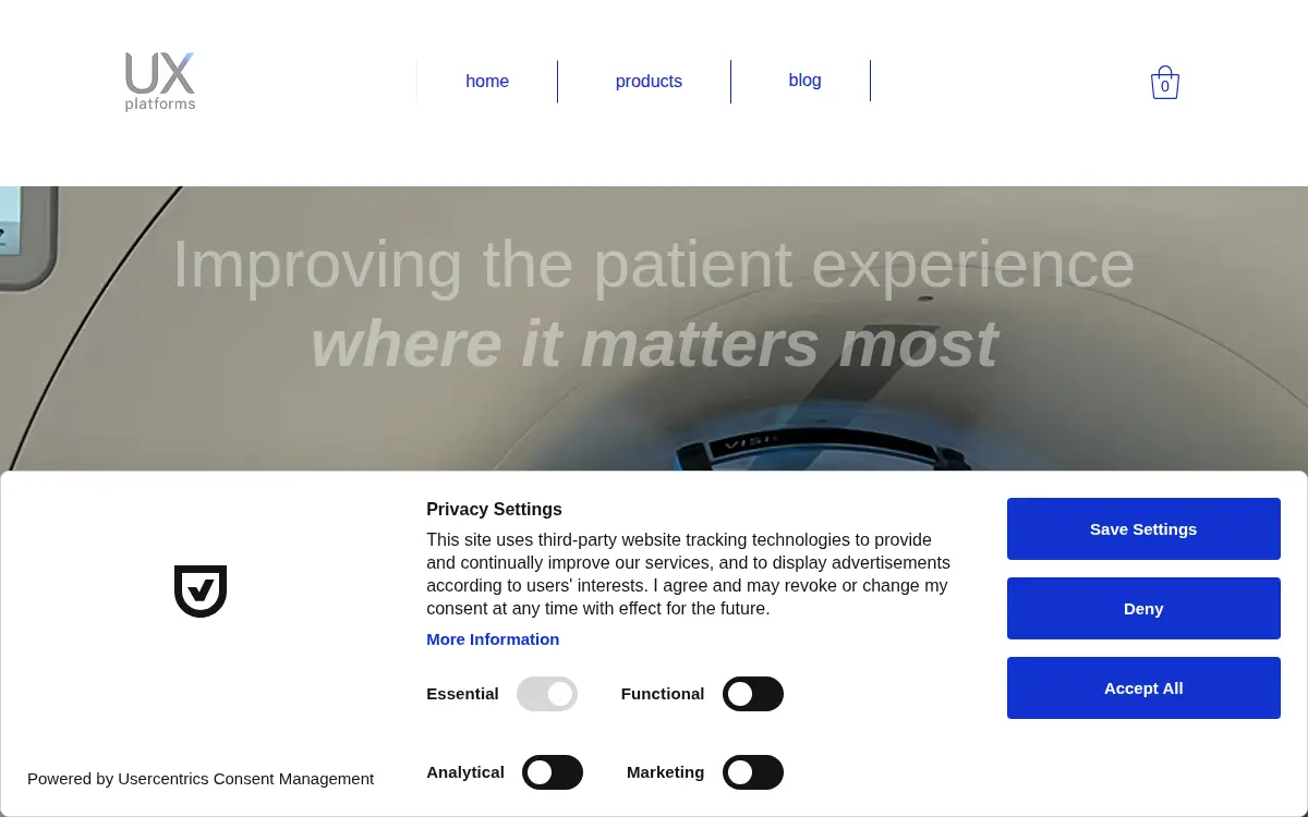 Homepage of Ux Platforms INC
