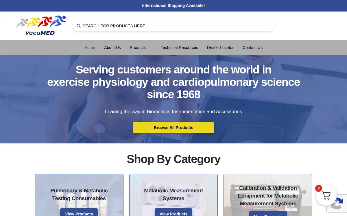 Homepage of Vacumetrics, INC.