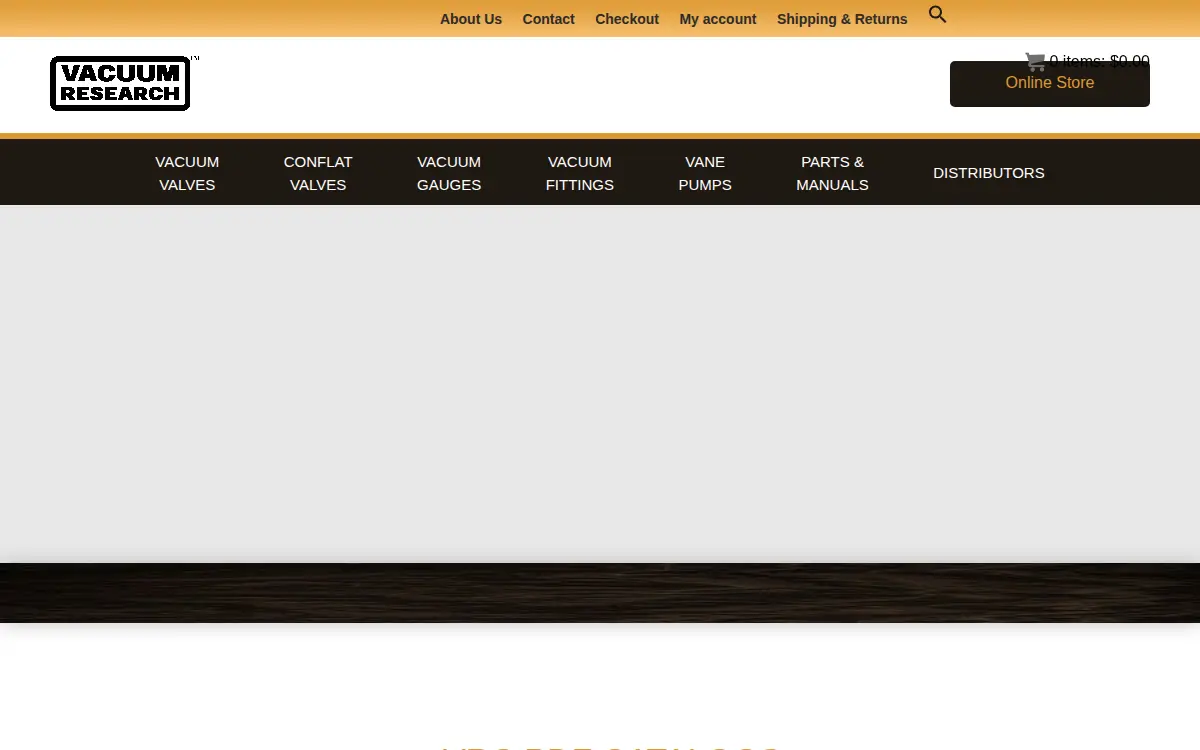 Homepage of Vacuum Research CORP