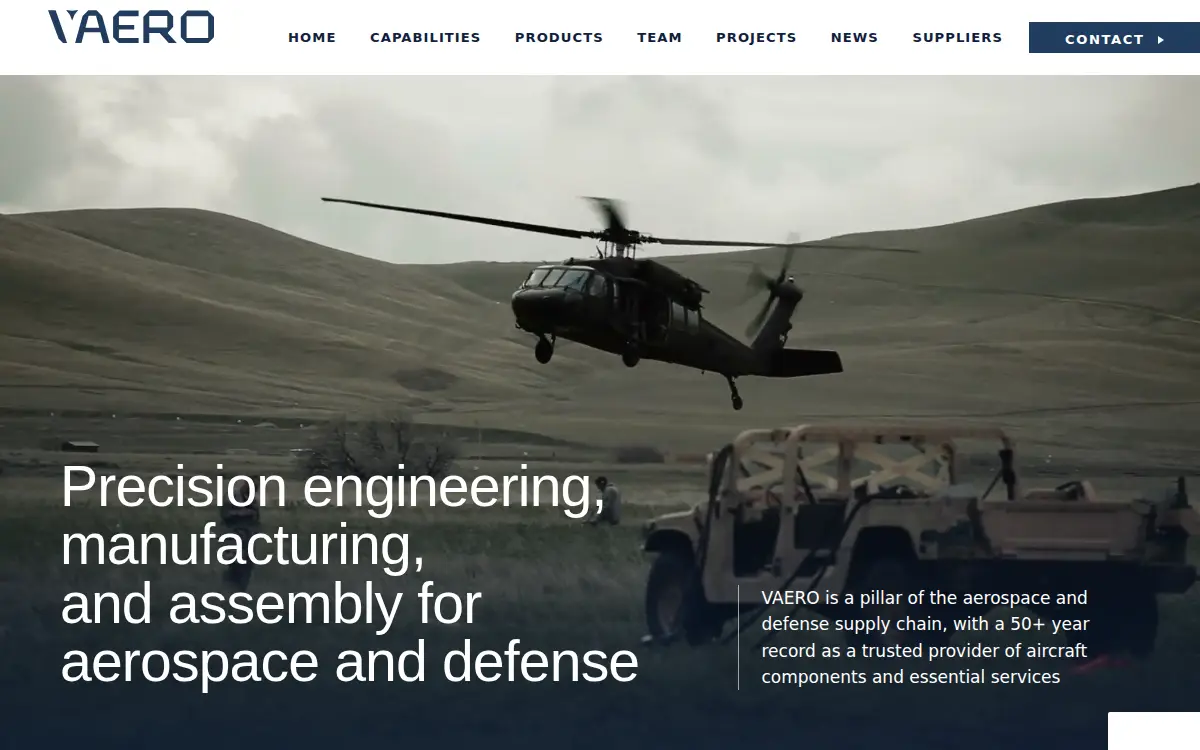 Homepage of Vecco Wichita, INC.