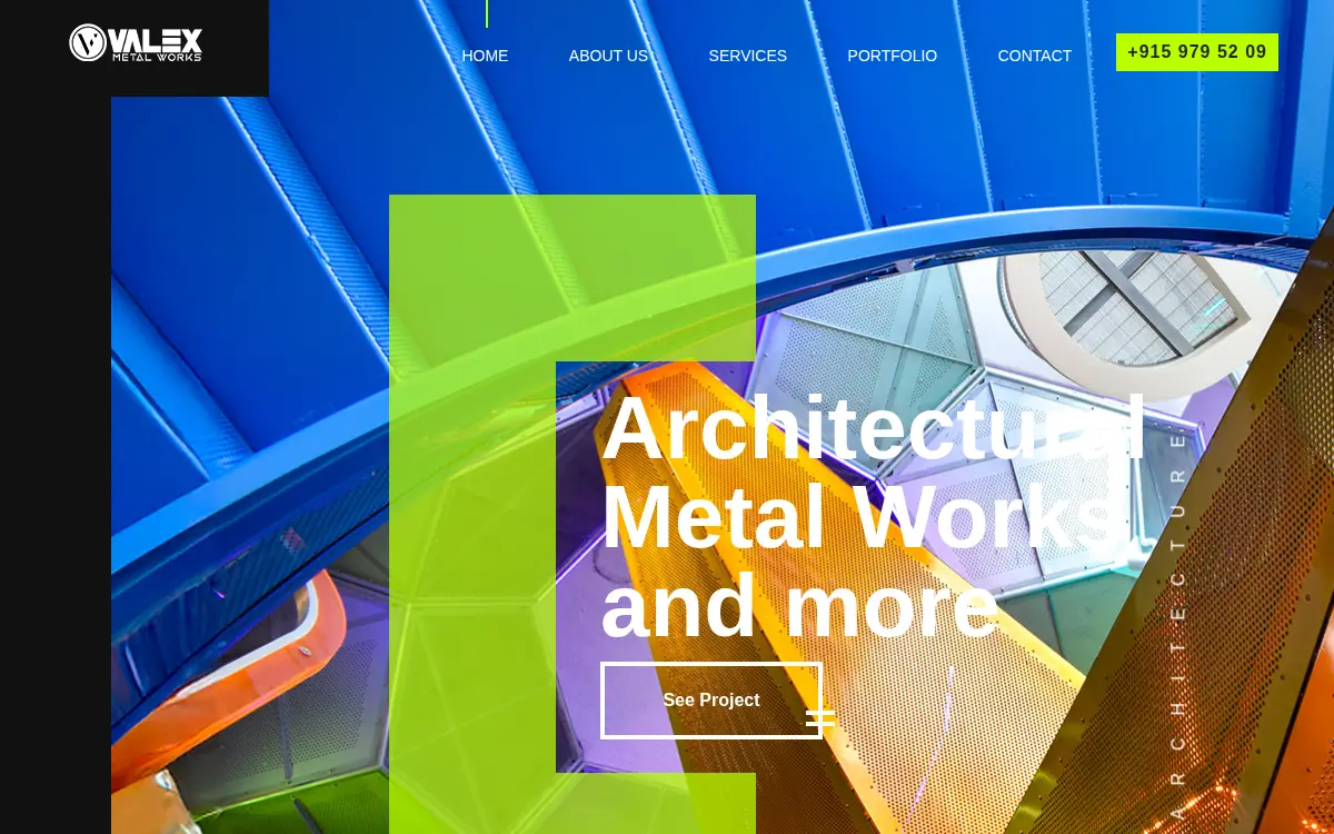 Homepage of Valex Metal Works LLC