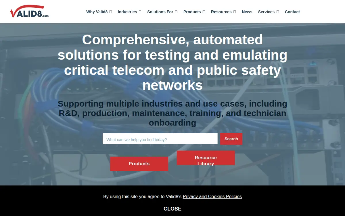 Homepage of Valid8.com, INC.