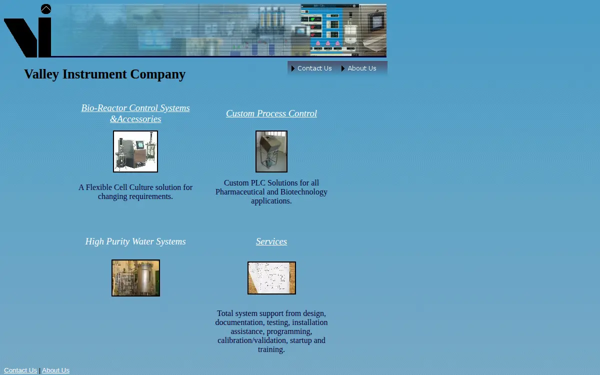 Homepage of Valley Instrument Co., INC.