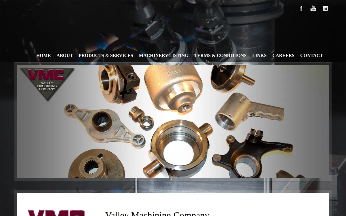 Homepage of Valley Machining CO