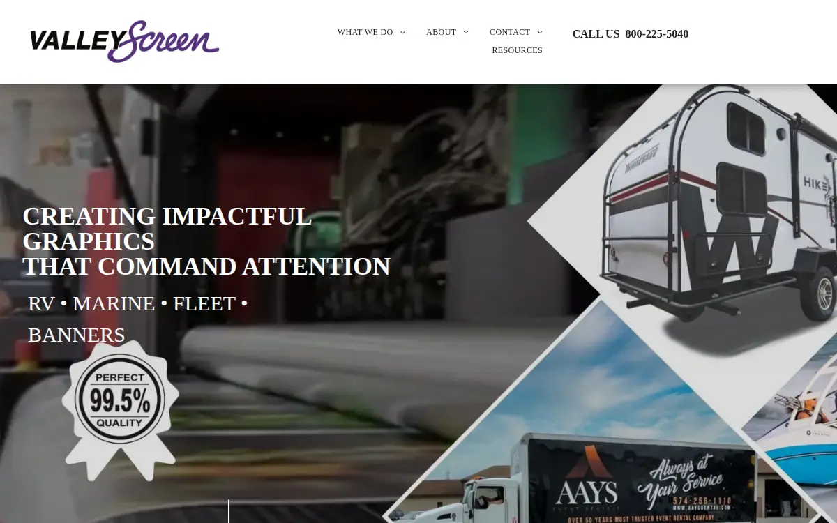 Homepage of Valley Screen Process CO INC