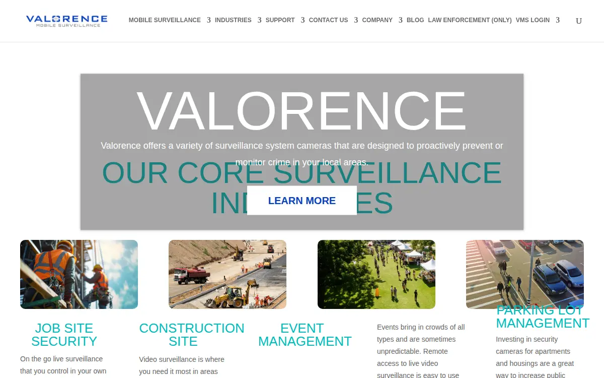 Homepage of Valorence LLC