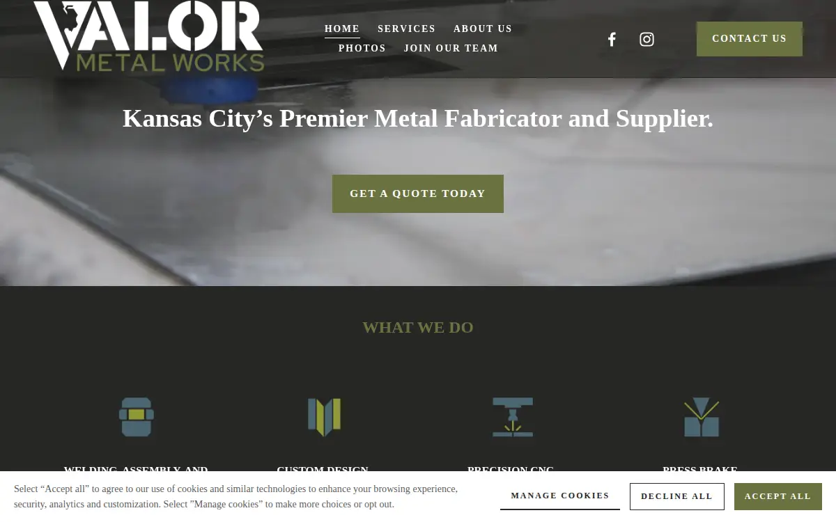 Homepage of Yanasa Fabrication LLC