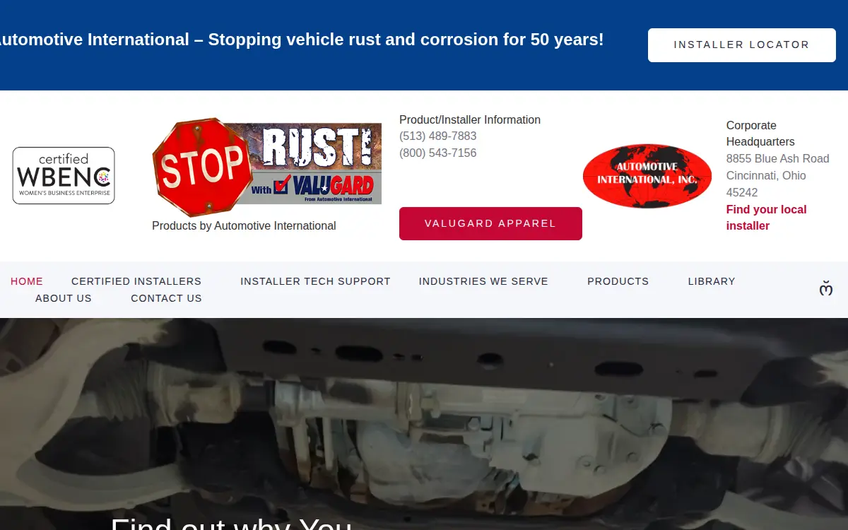 Homepage of Automotive International INC