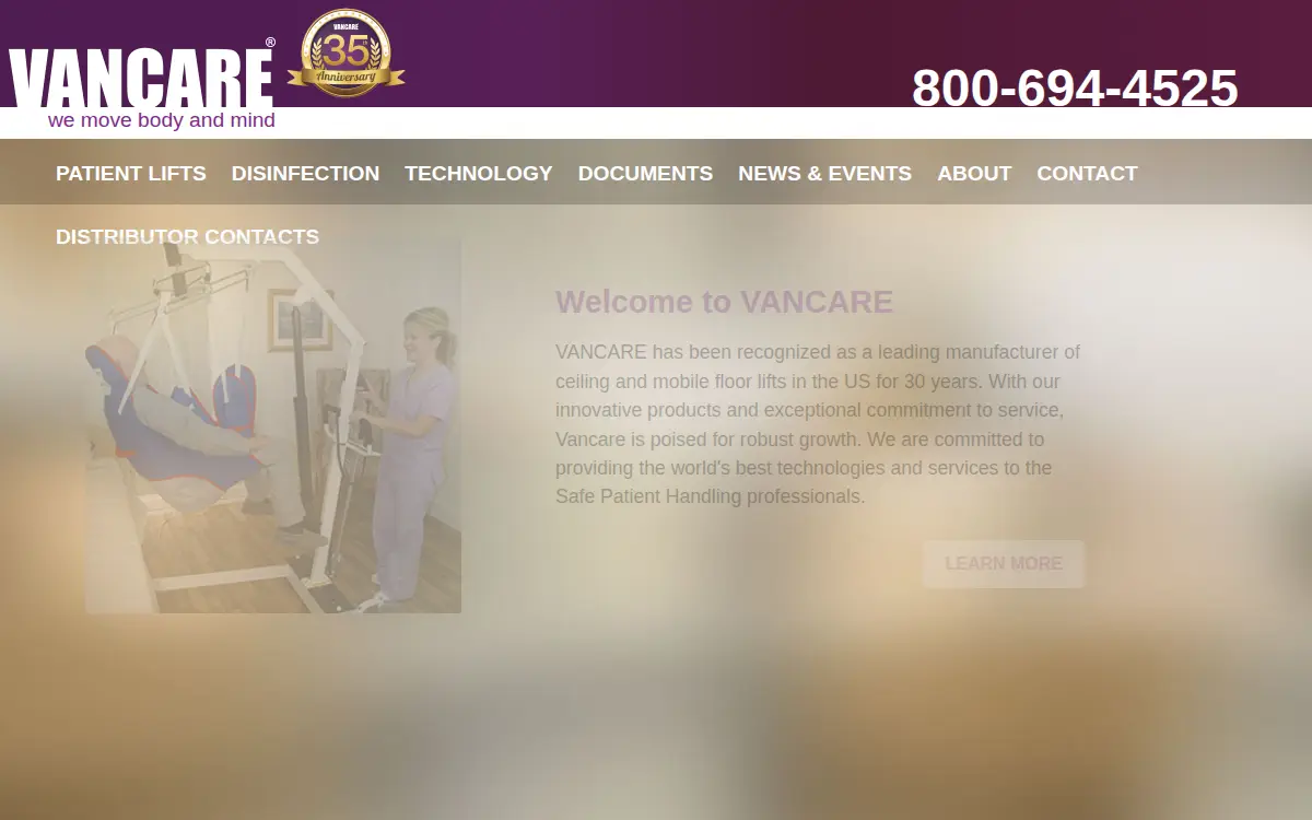 Homepage of Vancare INC