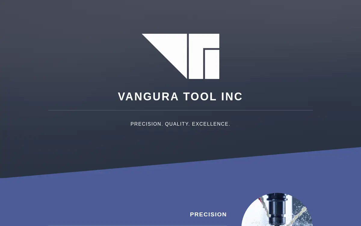 Homepage of Vangura Tool, INC.