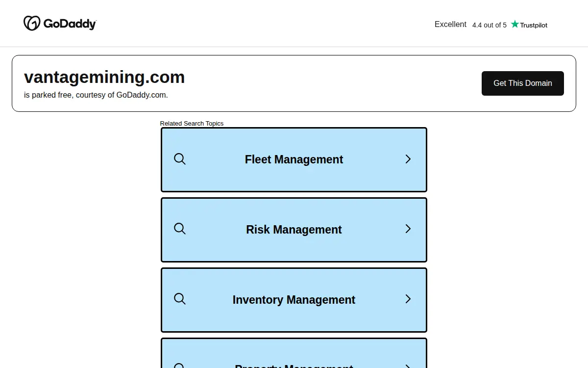 Homepage of Vantage Mining LLC