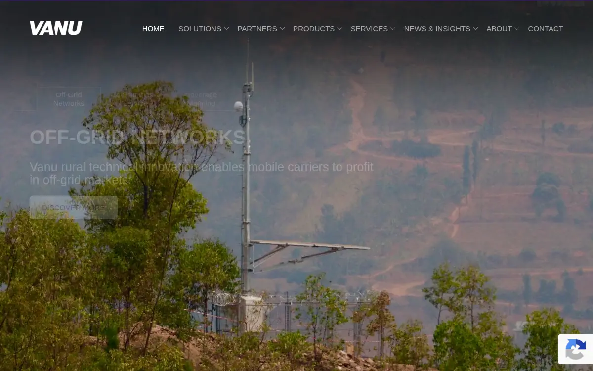 Homepage of Vanu, INC