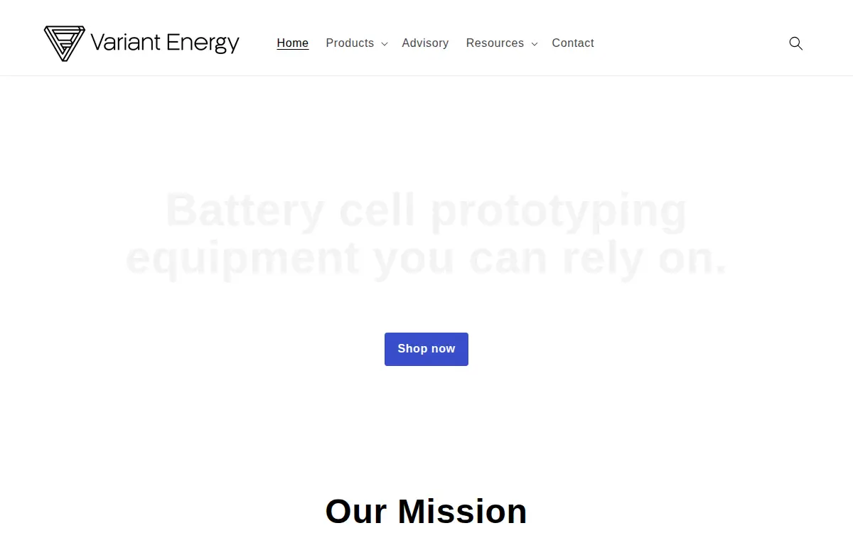 Homepage of Variant Energy LLC