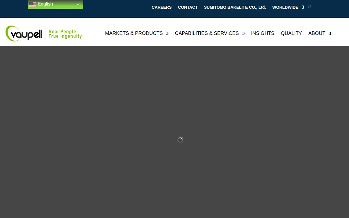Homepage of Vaupell Molding & Tooling, INC.