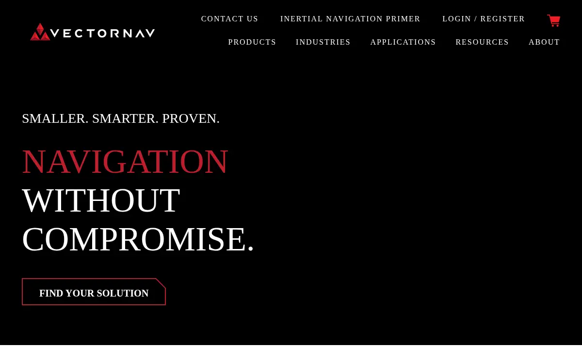 Homepage of Vectornav Technologies LLC