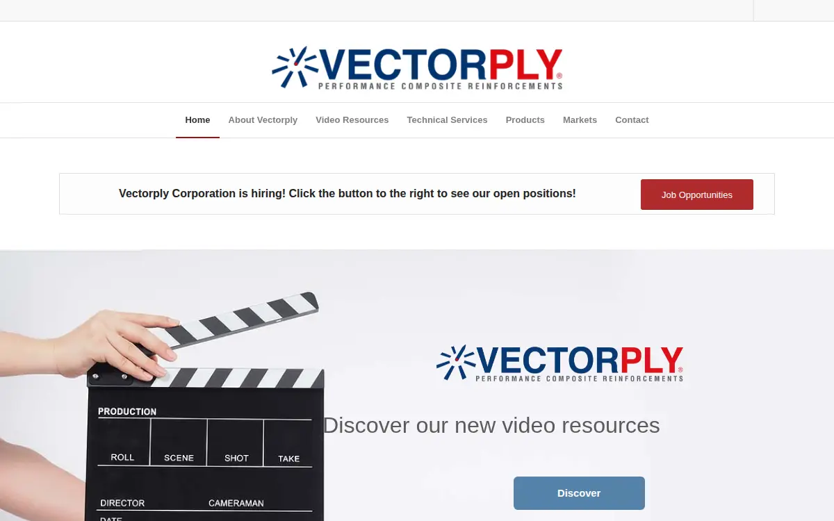 Homepage of Vectorply CORP
