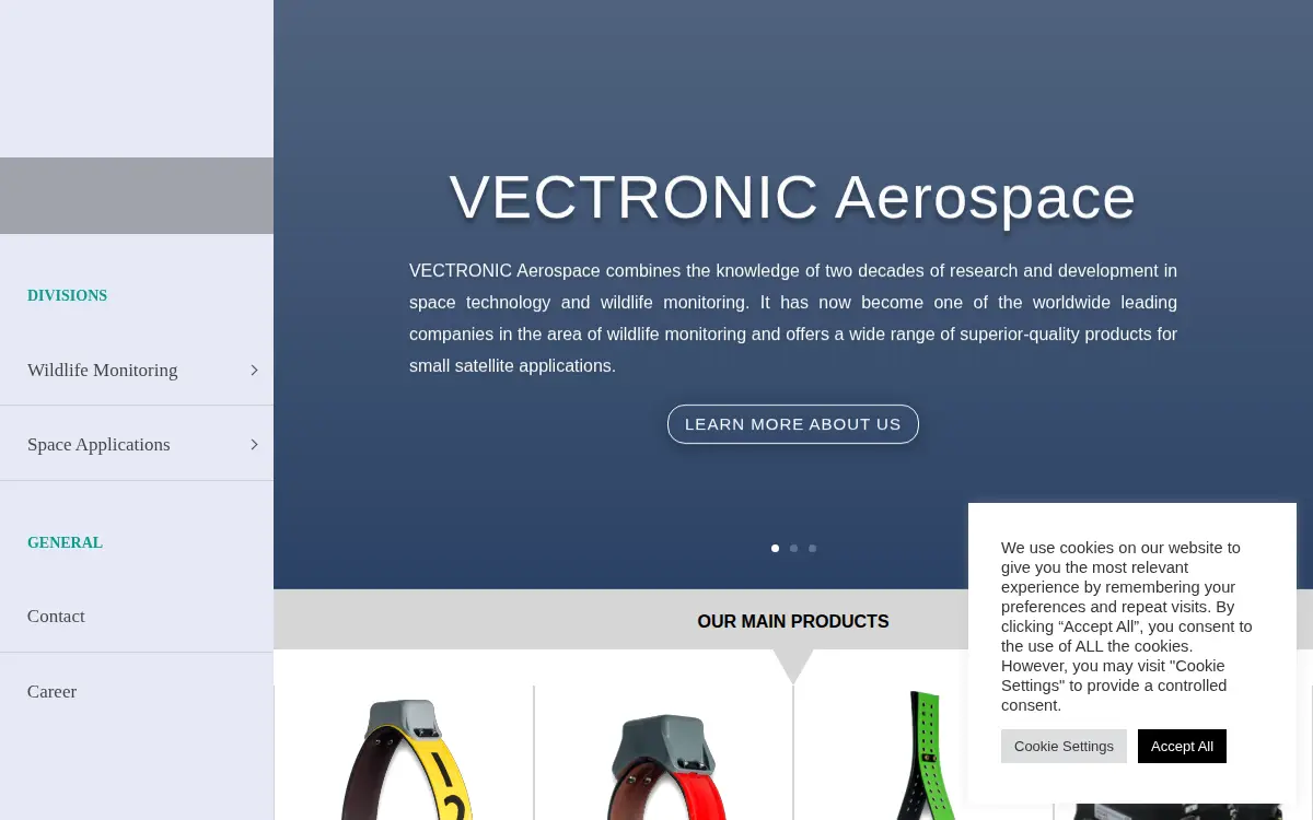 Homepage of Vectronic Aerospace INC.