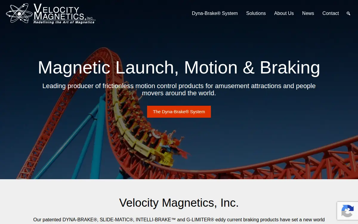 Homepage of Velocity Magnetics, INC.