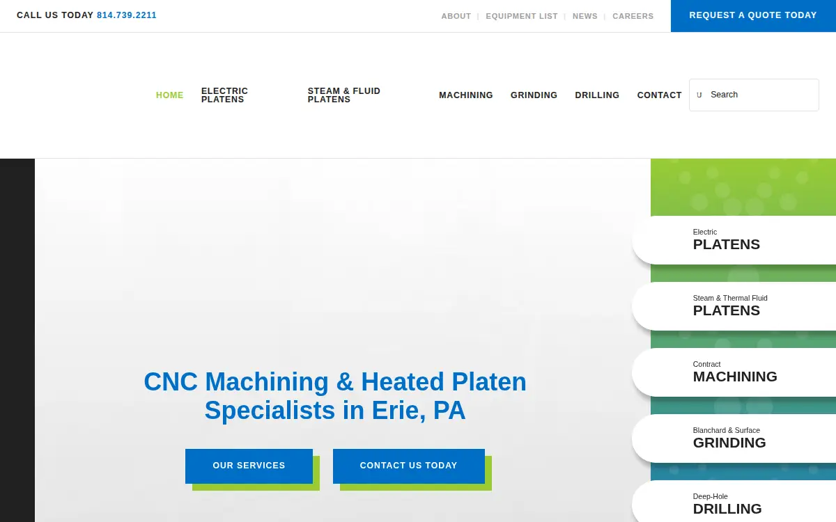 Homepage of Venango Machine Company, INC.