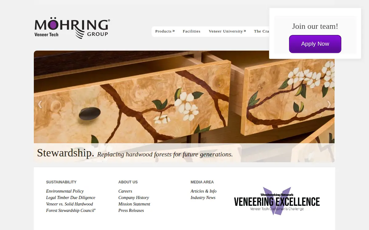 Homepage of Veneer Technologies INC