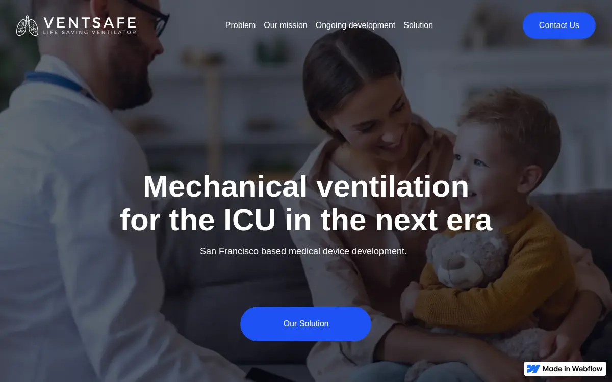 Homepage of Ventsafe, INC.