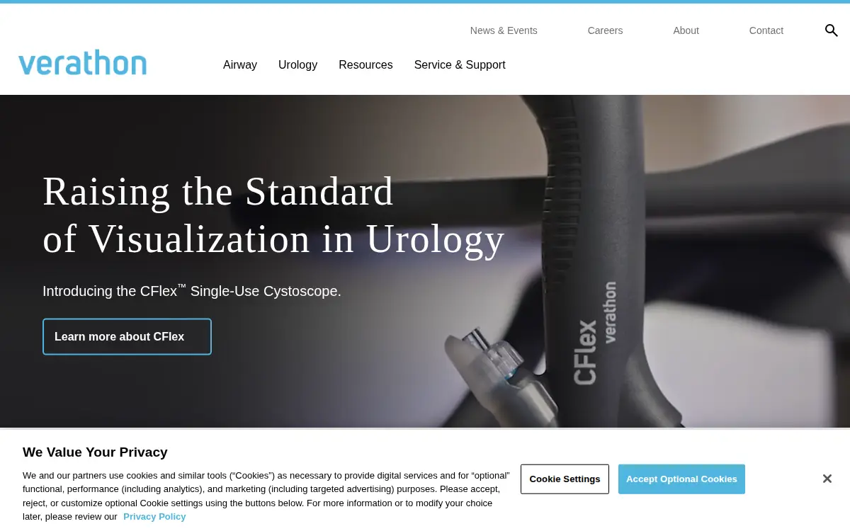 Homepage of Verathon INC