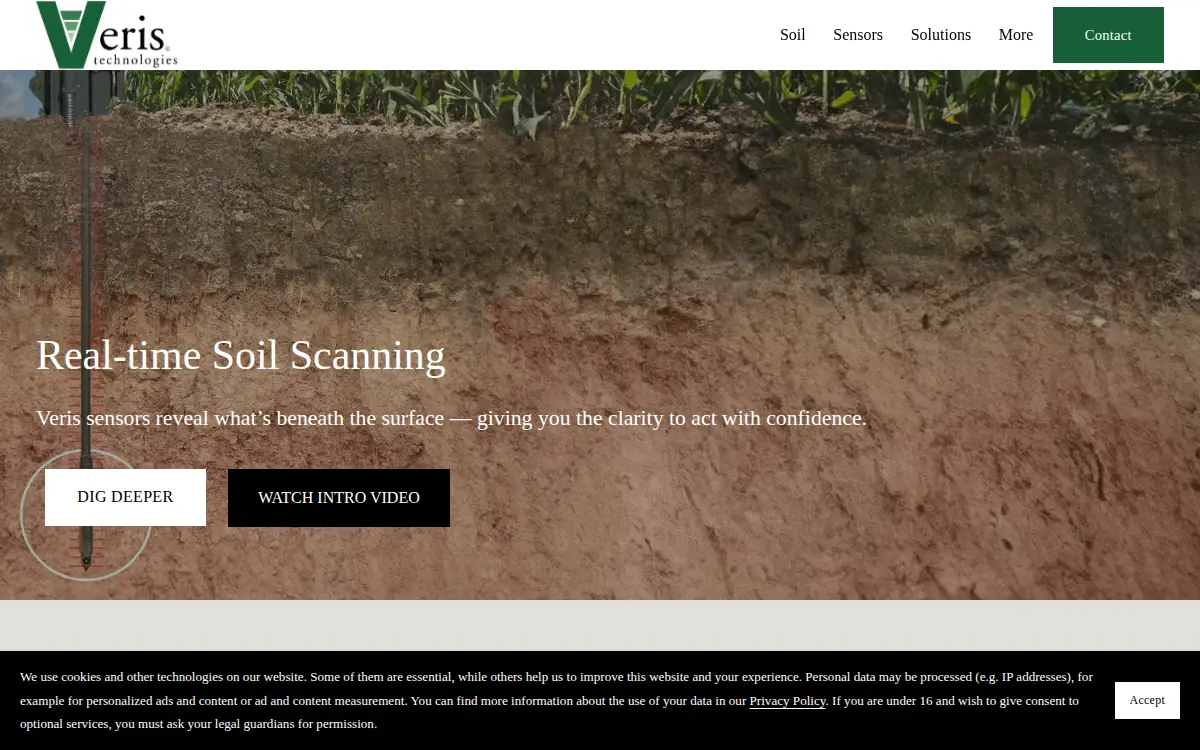 Homepage of Veris Technologies, INC