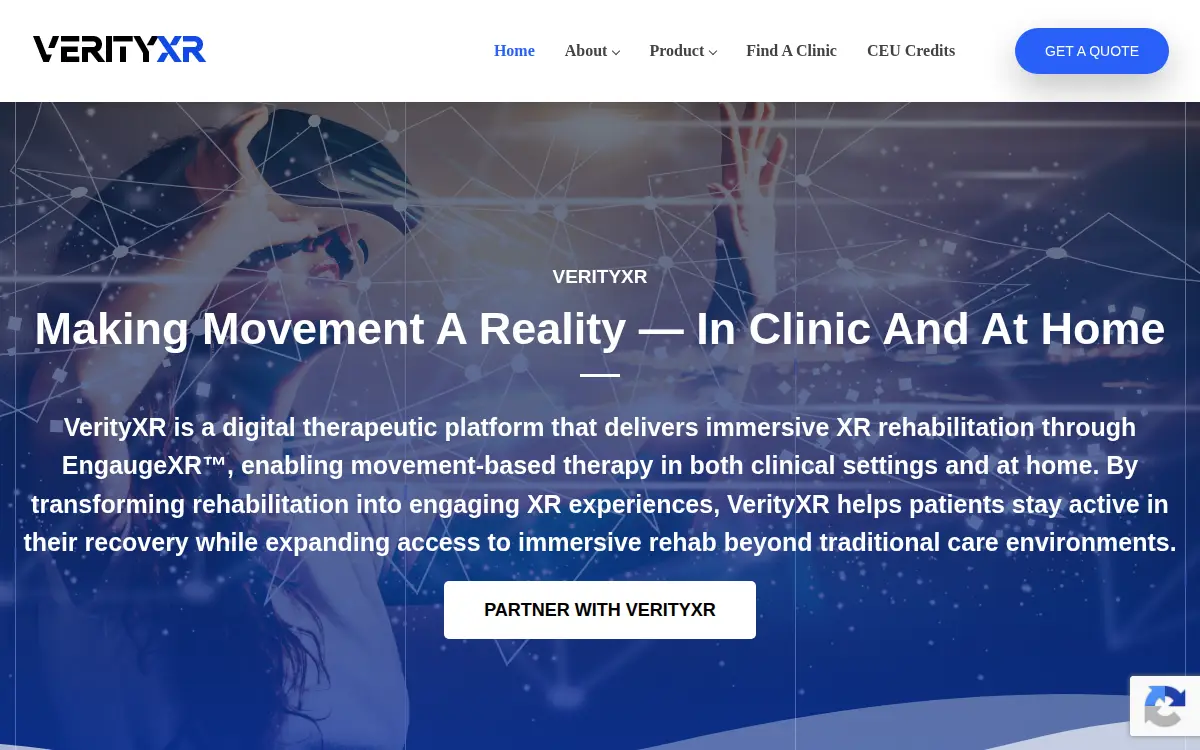 Homepage of Verity Technologies, INC