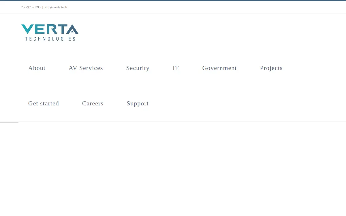 Homepage of Verta LLC
