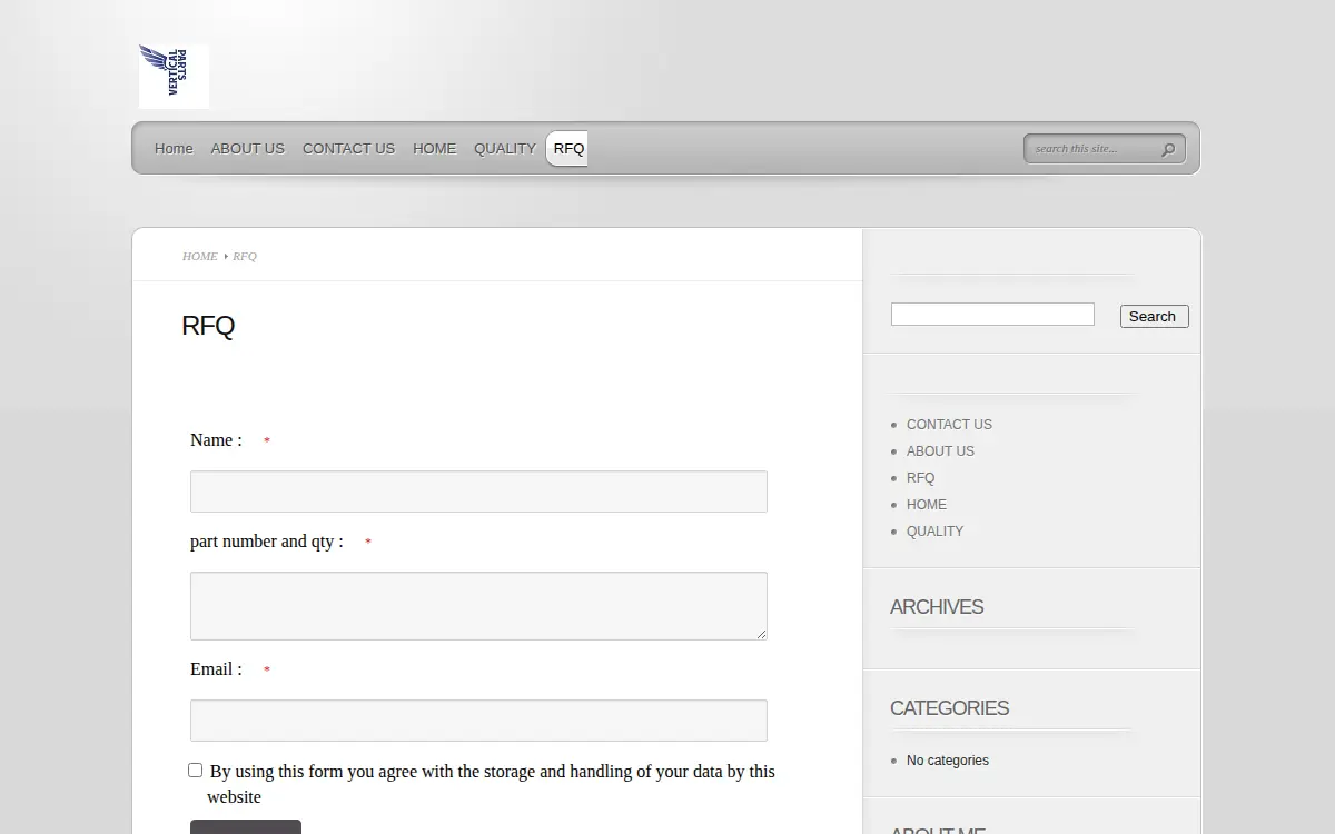 Homepage of Vertical Parts INC