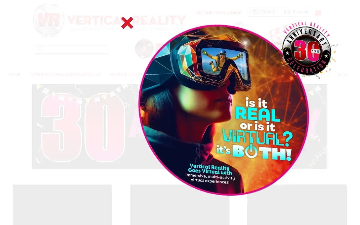 Homepage of Vertical Reality Mfg, INC.
